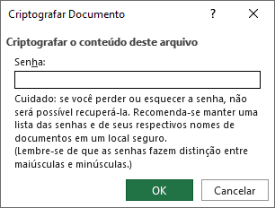 Senha de Abertura no Excel 3