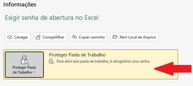 Senha de Abertura no Excel 6