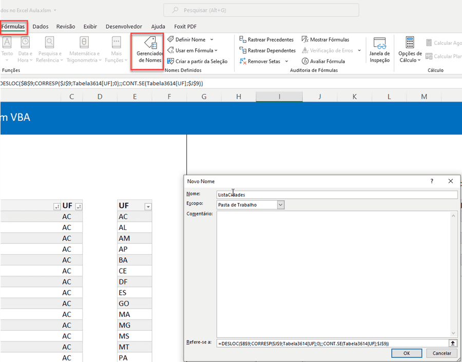 listas suspensas listas de dados menu dropdown excel 9