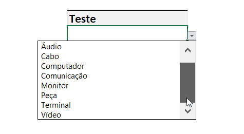 listas suspensas listas de dados menu dropdown excel 6