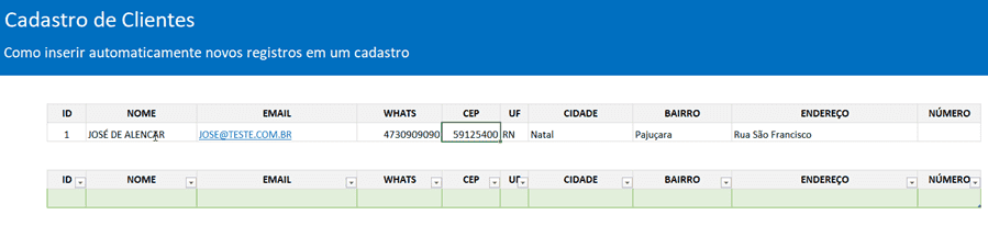 cadastro de clientes excel gratuito 2