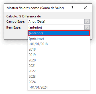Comparar mês e ano em tabela dinâmica excel 6