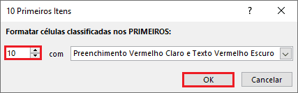 Como destacar o maior e menor valores com formatação automática no Excel Tutorial 4