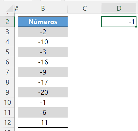 Como exibir os números negativos sem sinal no Excel 8