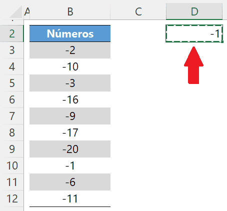 Como exibir os números negativos sem sinal no Excel 9