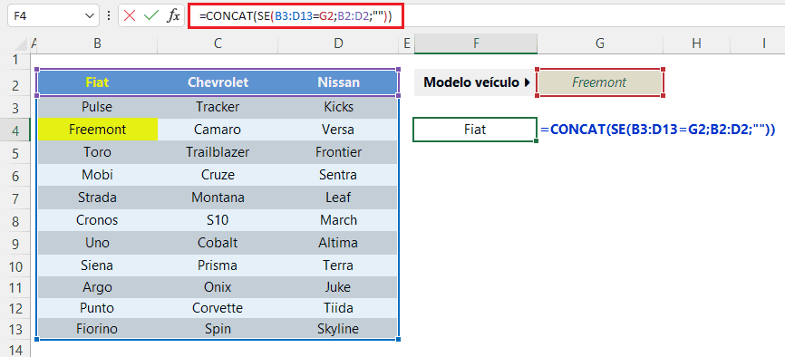 Como Fazer Busca invertida no excel 5