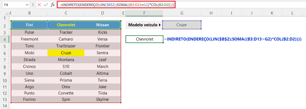 Como Fazer Busca invertida no excel 7