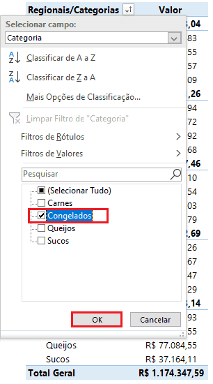 Como filtrar corretamente nas tabelas dinâmicas 13