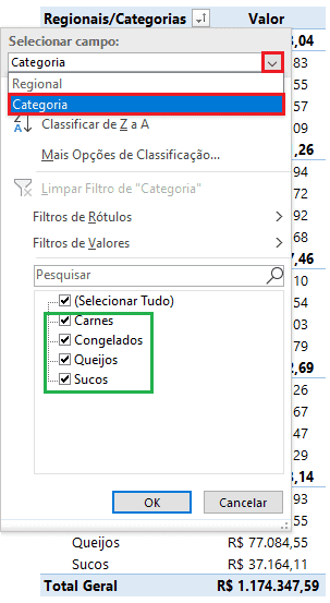 Como filtrar corretamente nas tabelas dinâmicas 18