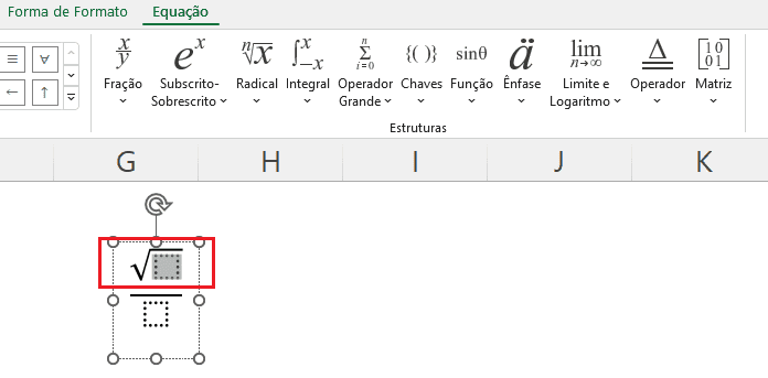 Como inserir equações e símbolos no Excel 11