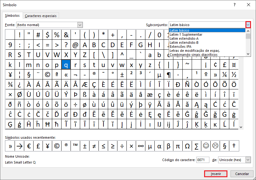 Como inserir equações e símbolos no Excel 16