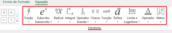 Como inserir equações e símbolos no Excel 7