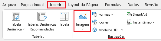 como inserir imagens no Excel 1