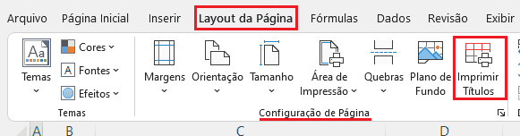 Como repetir cabeçalho em todas as páginas da impressão no Excel 5