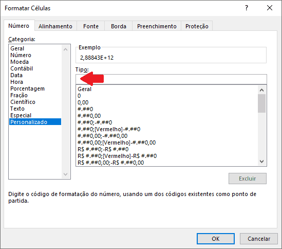 Formatação Personalizada CNPJ e CPF no Excel 5