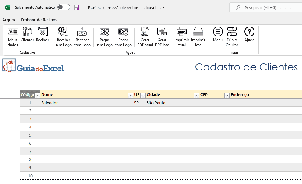 planilha de recibo excel em lote 2