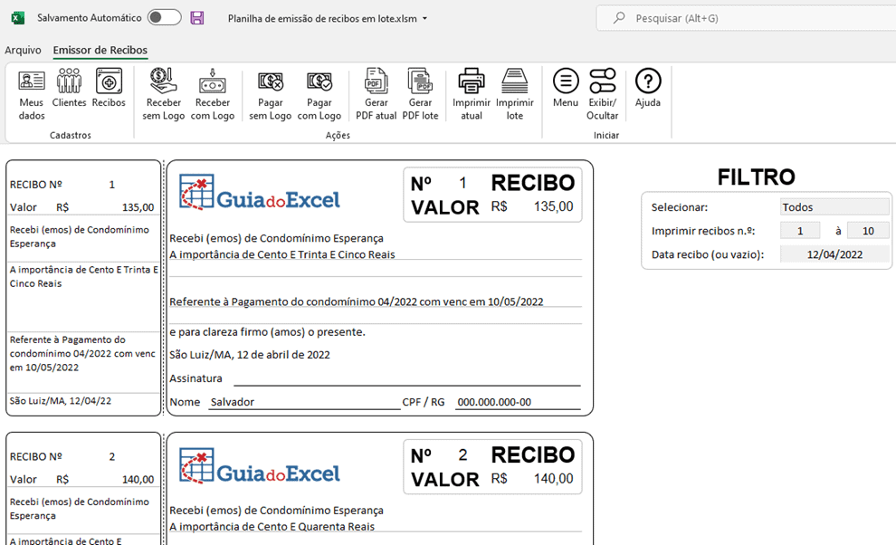 planilha de recibo excel em lote 6