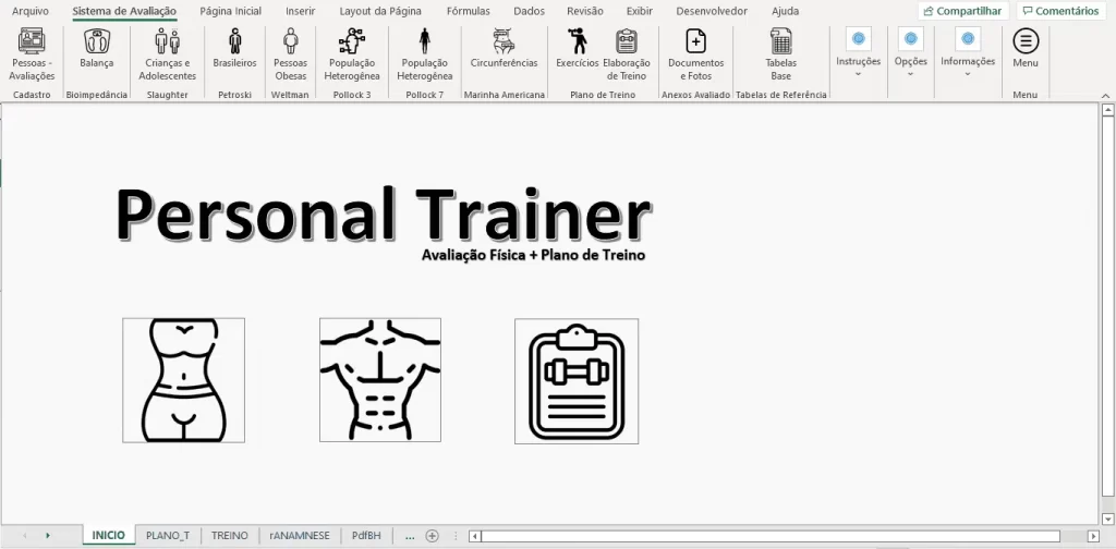 sistema personal trainer excel 1