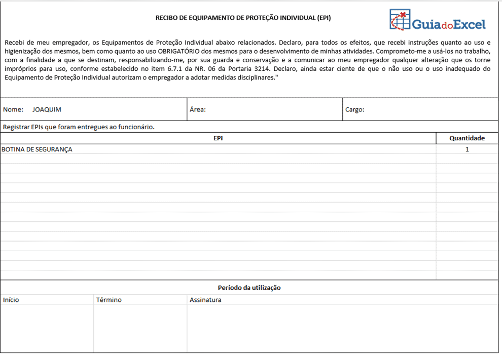 Planilha de controle de epi 3
