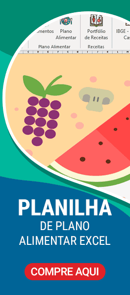 Planilha de plano alimentar Excel