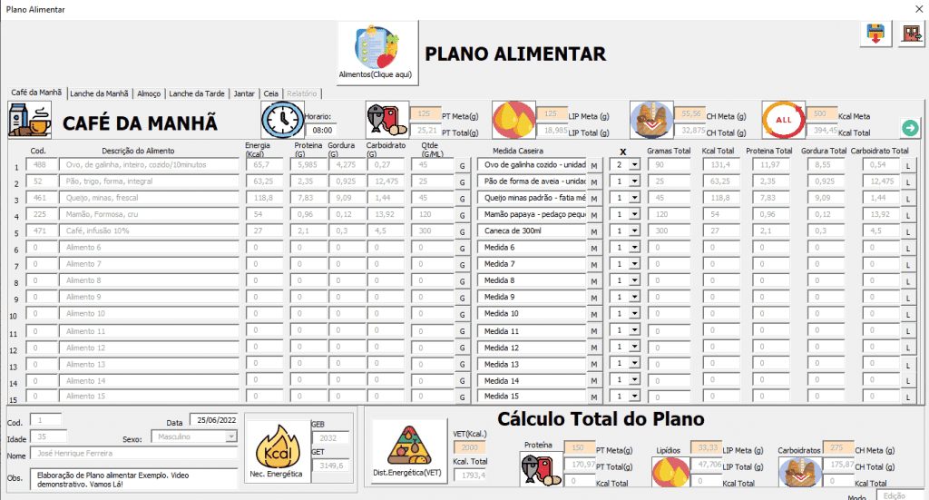 plano alimentar 5