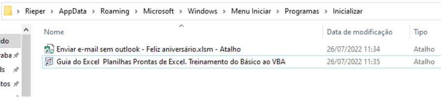 Abrir Planilha ao Ligar Computador Automaticamente 5