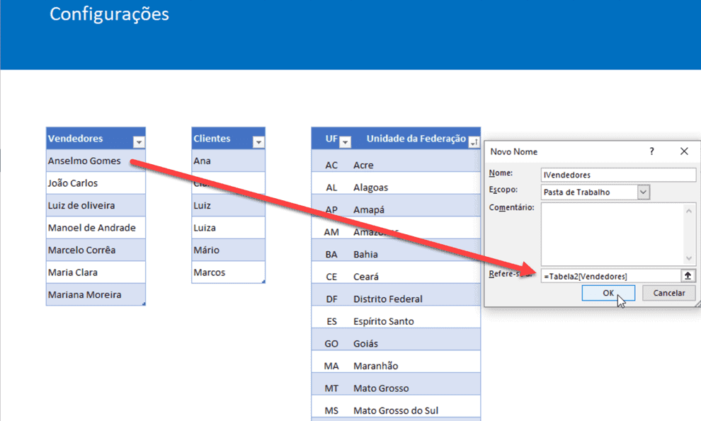 Auto completar e selecionar em lista Excel 2