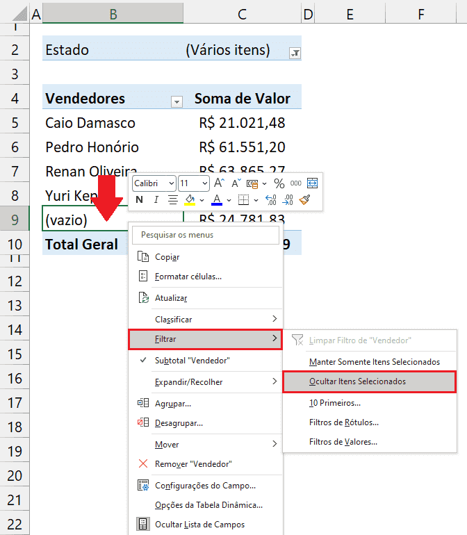 Eliminar Itens Vazios de Listas 12