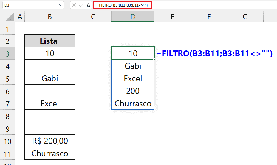 Eliminar Itens Vazios de Listas 4