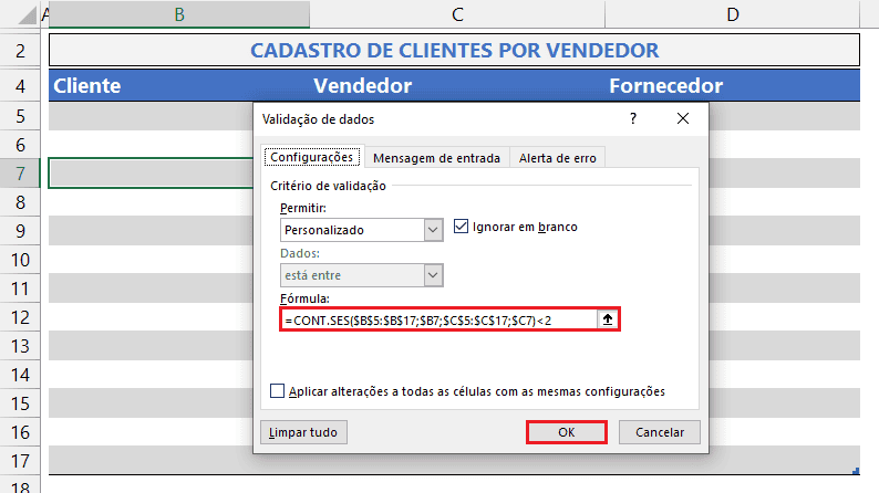 Evitar Digitação de Dados Duplicados no Excel 12