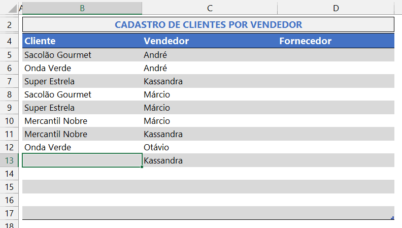 Evitar Digitação de Dados Duplicados no Excel 16