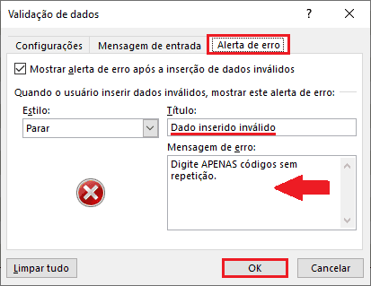 Evitar Digitação de Dados Duplicados no Excel 9