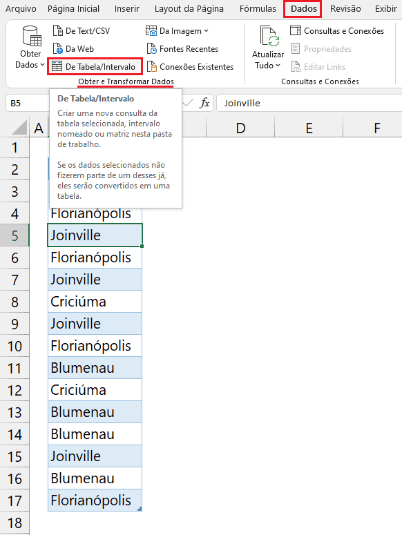 Valores sem Repetição no Excel 15