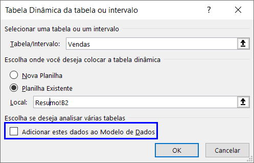 Contagem Distinta na Tabela Dinâmica Excel 2