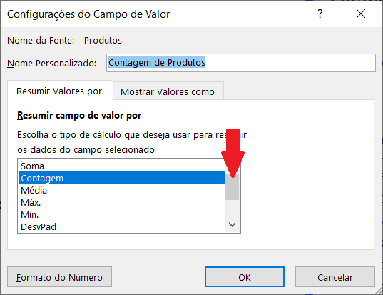 Contagem Distinta na Tabela Dinâmica Excel 8