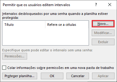 Como Proteger com Senhas Diferentes Intervalos Diferentes no Excel 5