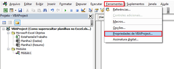 Super Ocultar Planilhas no Excel 15