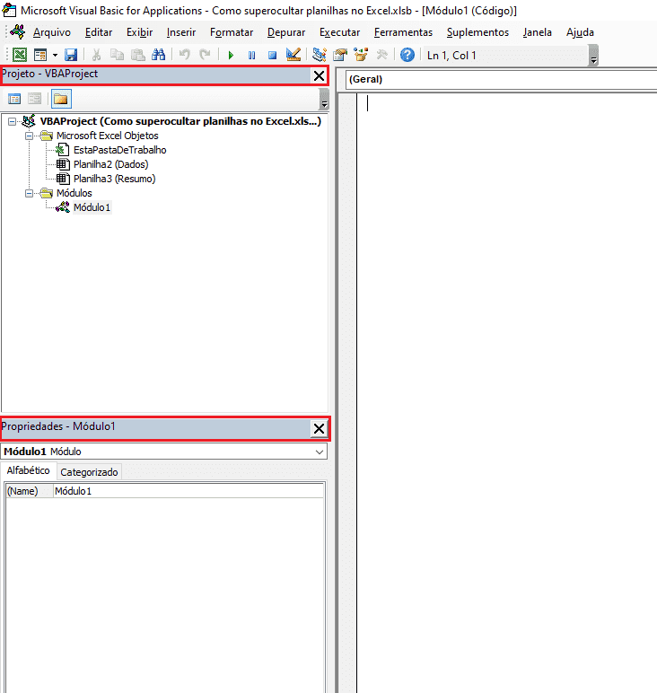 Super Ocultar Planilhas no Excel 3