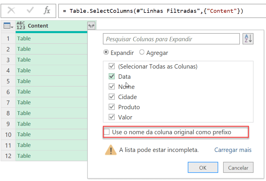 Como unir tabelas no Excel 1