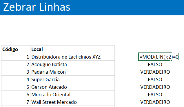 formatação condicional com fórmula 1