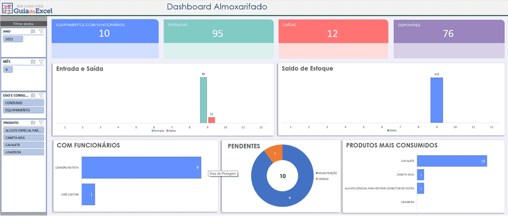 planilha almoxarifado Excel 5