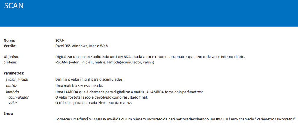 função scan Excel 1