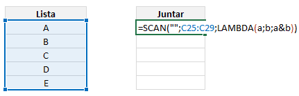 função scan Excel 2