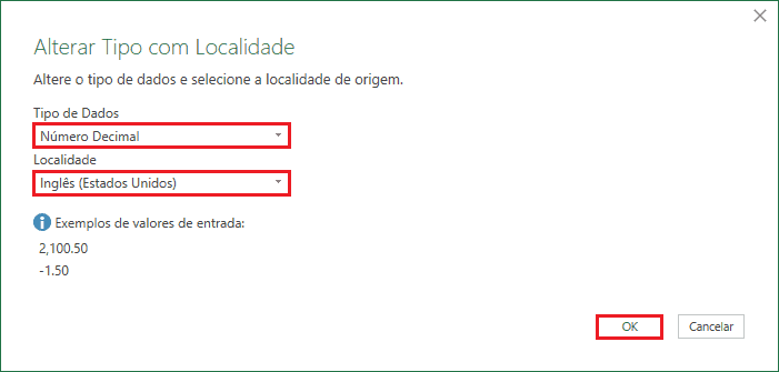 número americano trocar ponto por vírgula excel 17