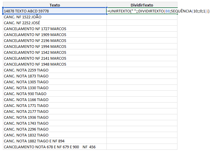 somente texto excel dividirtexto 1