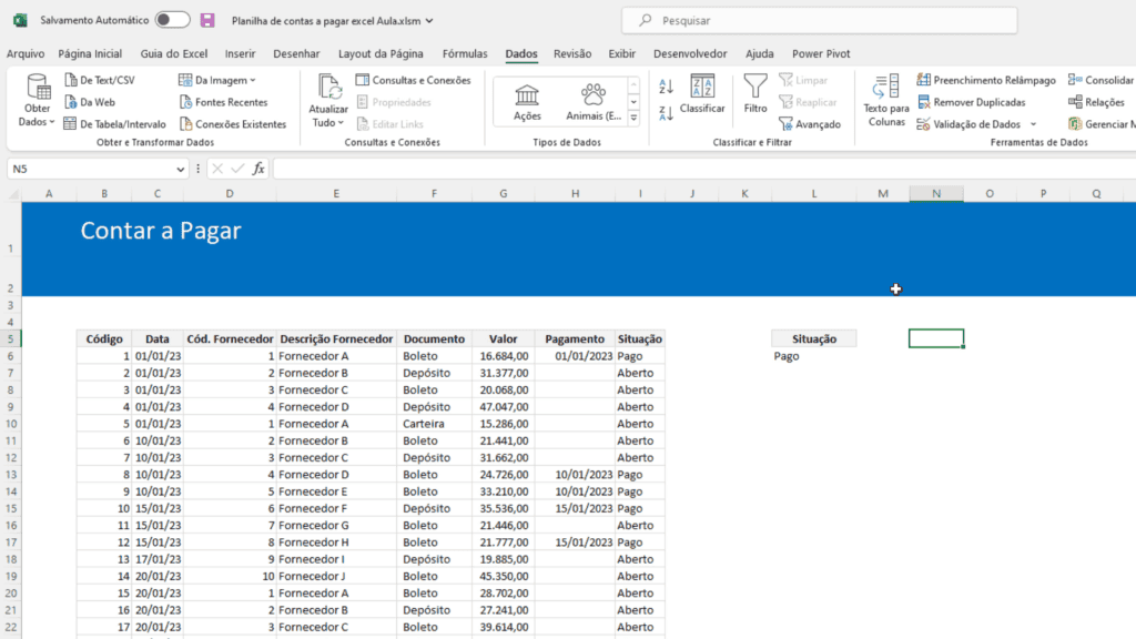 filtro avançado excel 1