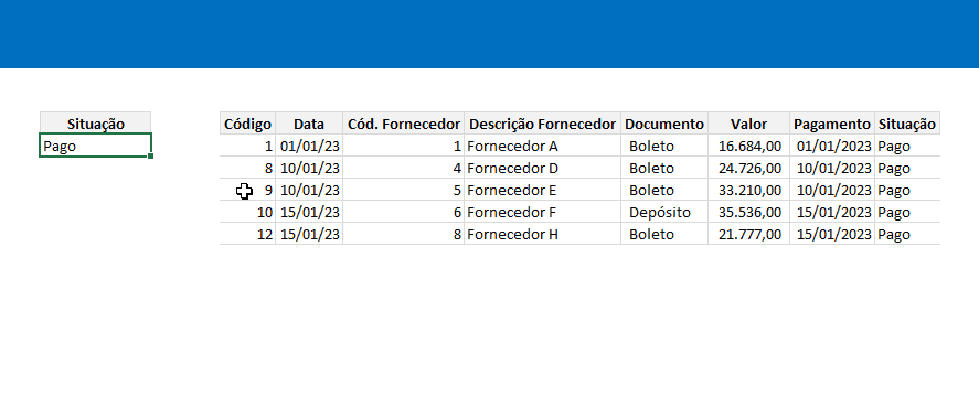filtro avançado excel 3