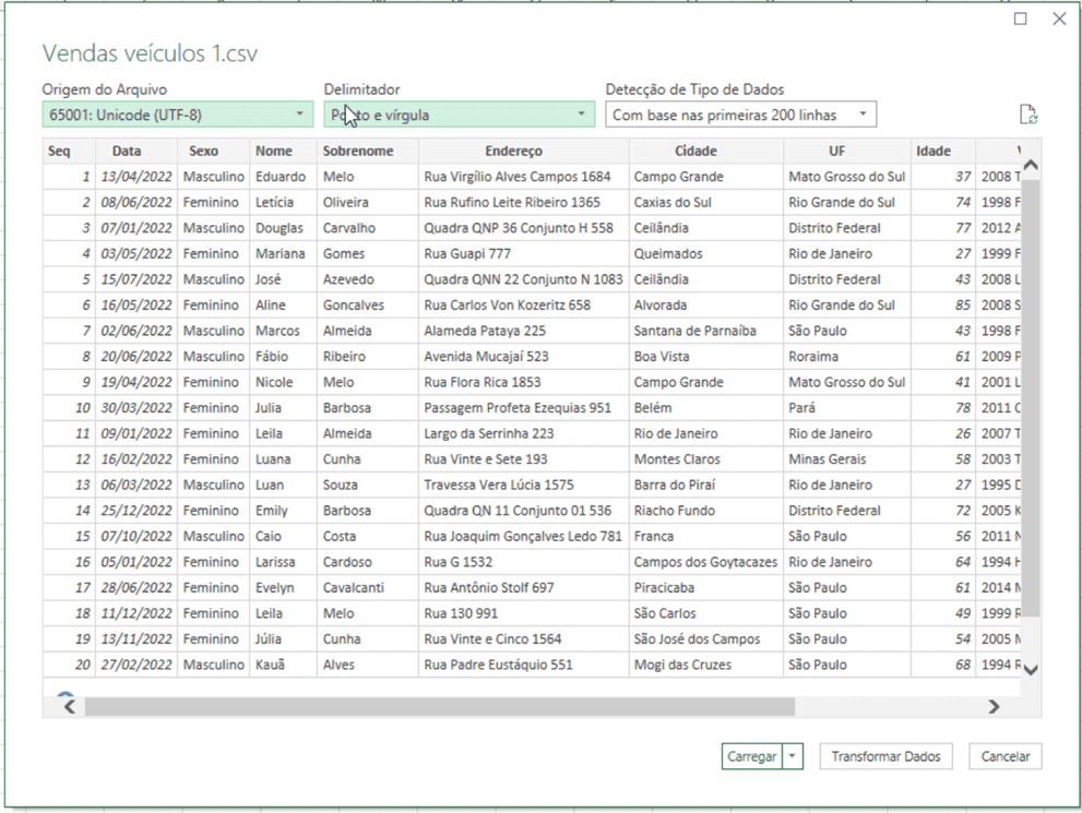 csv excel 3