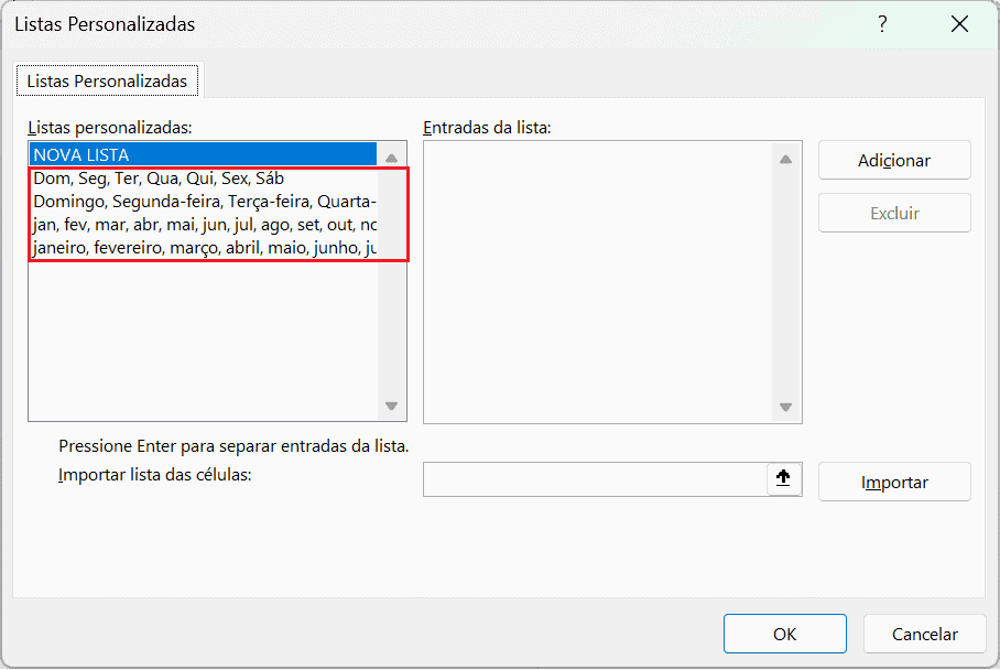 Como Criar Listas Personalizadas no Excel 1