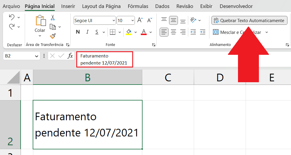 Como Remover Quebras de Linha no Excel 1